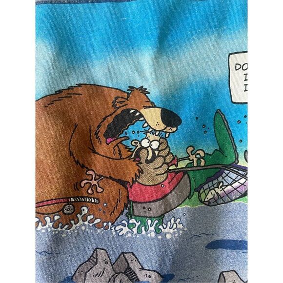 Vintage Alaska TUNDRA Comic Cartoon Funny Fishing Tshirt by Chad Carpenter - Picture 8 of 8